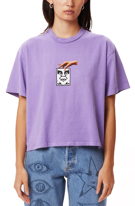  Obey T-shirt Chain Custom Tee Lavander Donna Viola