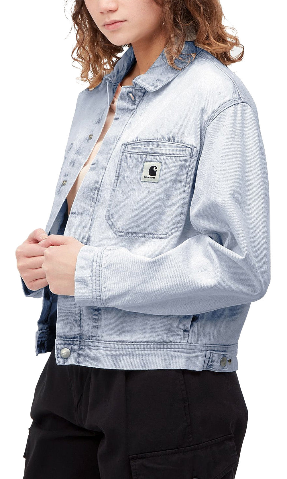  Carhartt Wip Giacca W Nora Jacket Blue Sun Washed Donna - 4