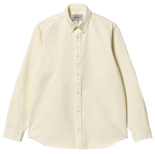 Carhartt WIP camicia LS Bolton Shirt natural garment dyed