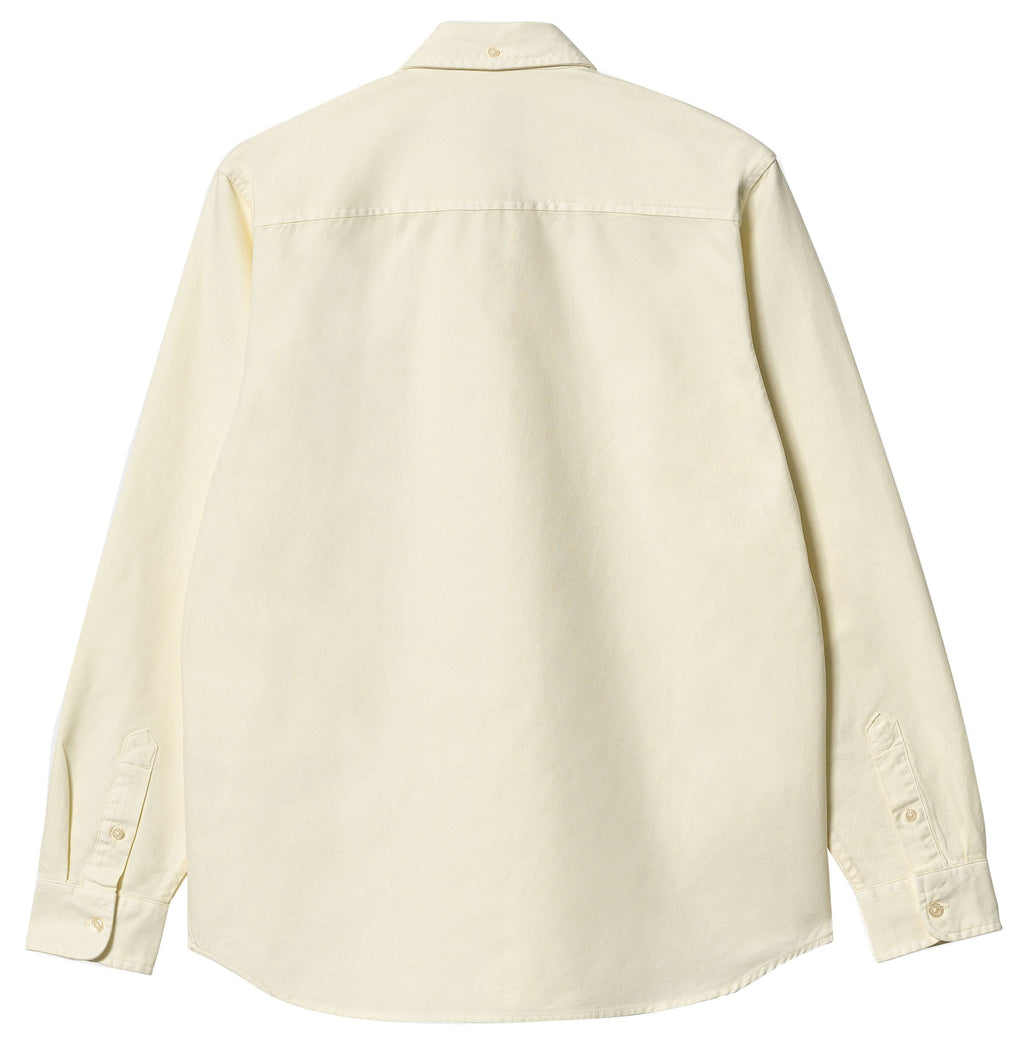  Carhartt Wip Camicia Ls Bolton Shirt Natural Garment Dyed Beige Uomo - 2