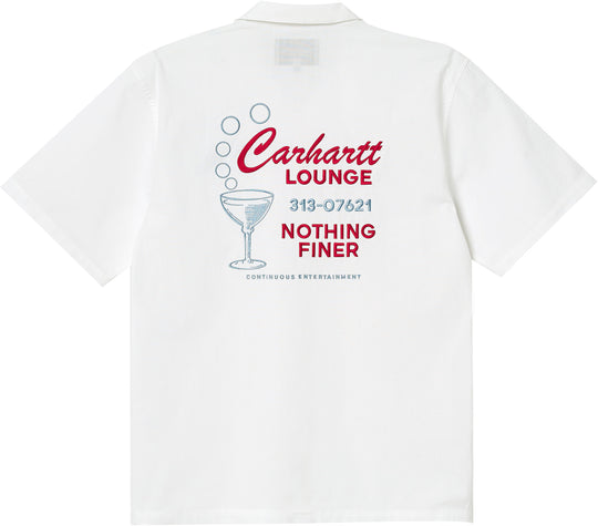  Carhartt Wip Camicia Ss Carhartt Lounge Shirt White Uomo Bianco