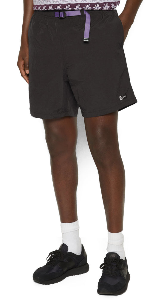  Obey Short Easy Relaxed Track Short Black Uomo Nero