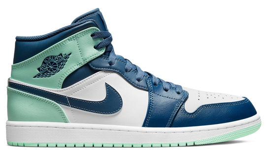  Jordan 1 Mid Mystic Shoes Navy Mint Foam Uomo Blue
