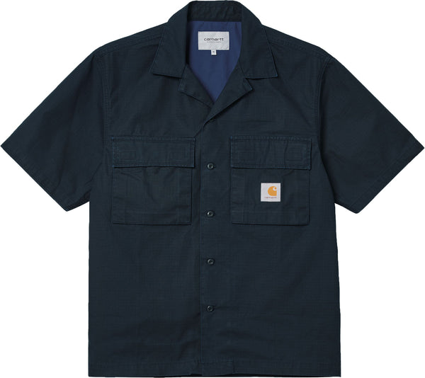 Carhartt WIP camicia S/S Wynton Shirt Mizar Gulf