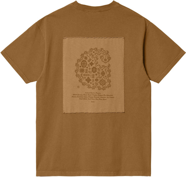 Carhartt WIP t-shirt S/S Verse Patch Tee Hamilton Brown Garment Dyed