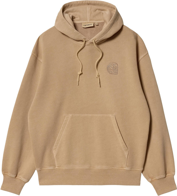 Carhartt WIP felpa W Hooded Verse C Dusty H Brown Garment Dyed