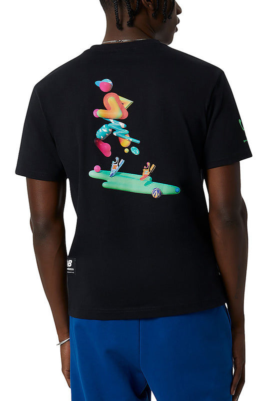  New Balance T-shirt Artist Pack Velvet Spectrum 1 Tee Black Uomo Nero