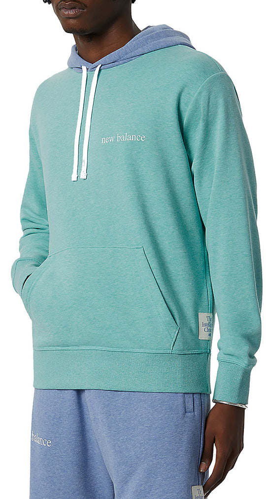  New Balance Felpa Essentials Sweatshirt Ocean Haze Heather Uomo Blue