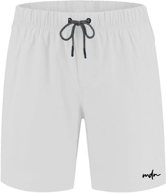  Mdn Costume Boardshort Essential Logo Embroided White Uomo Bianco