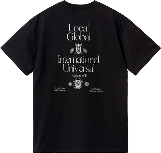  Carhartt Wip T-shirt S/s Local Pocket Tee Black Marengo Uomo Nero