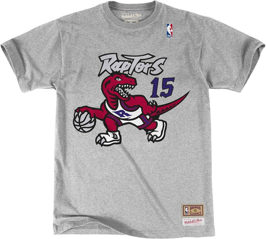 Mitchell & Ness T-shirt Toronto Raptors Vince Raptors Tee Grey Mitchell E Ness Uomo Grigio