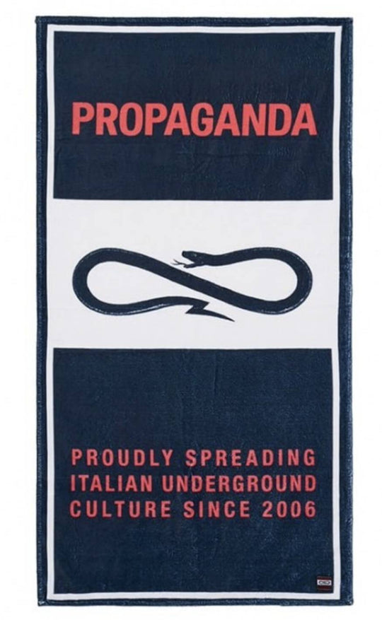  Propaganda Telo Mare Label Beach Towel Black Uomo Nero