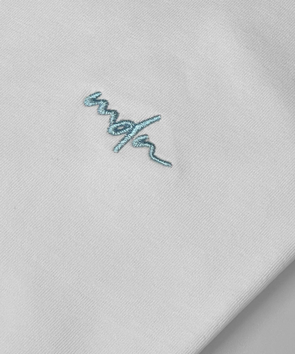  Mdn T-shirt Embroided Logo Over Tee White Azure Bianco Uomo - 3
