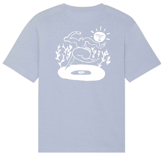  Mdn T-shirt Vinyl Tee Serene Blue Uomo Celeste