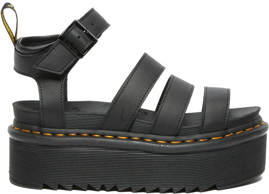  Dr. Martens Sandali Blaire Quad Hydro Leather Black Donna Nero