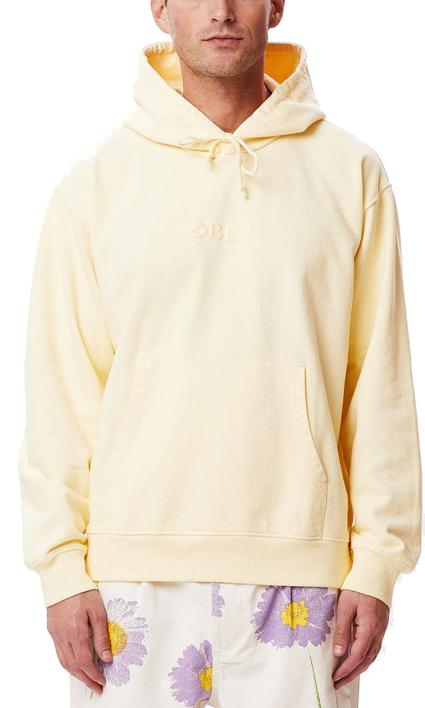 Obey felpa Bold Recycled Hoodie Specialty Pullover Pigment Butter