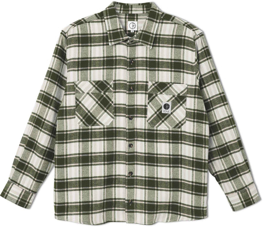  Polar Skate Co. Camicia Flannel Shirt Uniform Green Uomo Verde