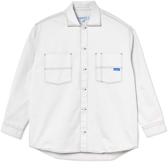  Polar Skate Co. Camicia Big Boy Shirt Washed White Uomo Bianco