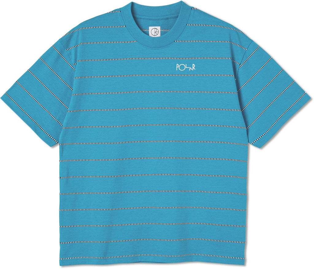 Polar Skate Co. T-shirt Checkered Surf Tee Turquoise Celeste Uomo - 1