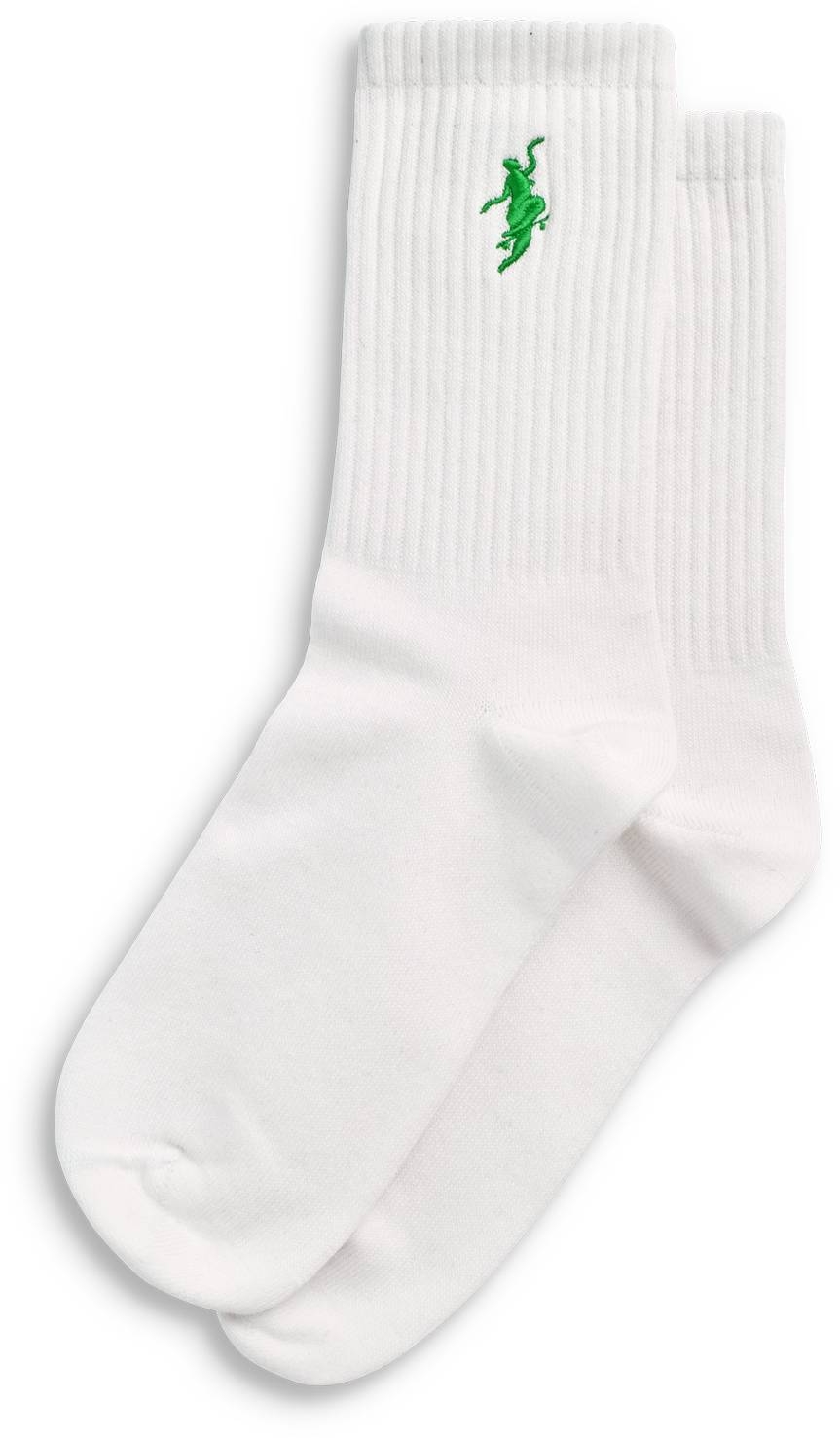  Polar Skate Co. Calze No Comply Socks White Green Bianco Uomo - 1