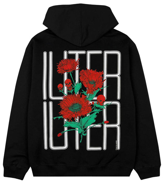  Iuter Felpa Spine Skulls Hoodie Black Uomo Nero