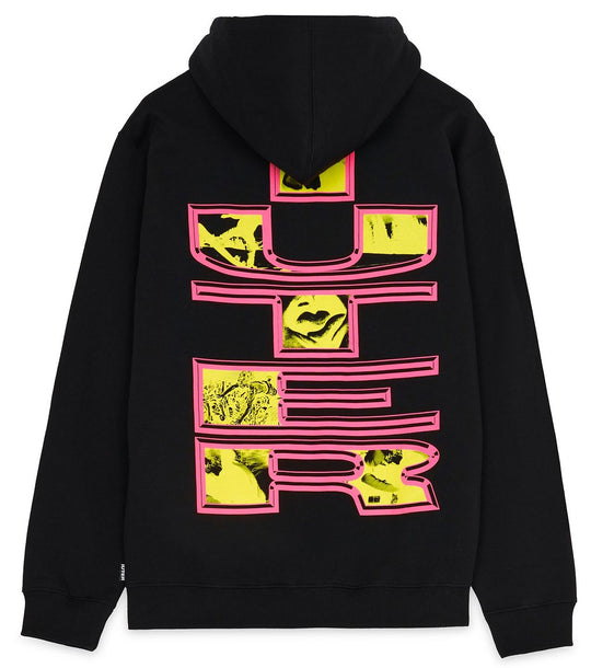  Iuter Felpa Frame Hoodie Black Uomo Nero