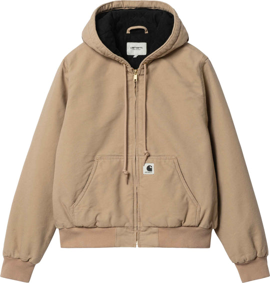  Carhartt Wip Giacca W Active Jacket Dusty H Brown Rinsed Donna Beige