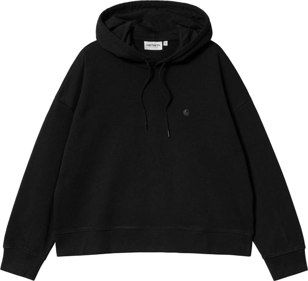 Carhartt WIP felpa W Hooded Chester Sweatshirt black