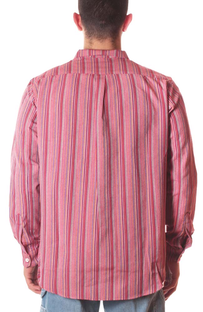  Paura Giacca Pablo Stripes Shirt Brown Fantasia Uomo - 2