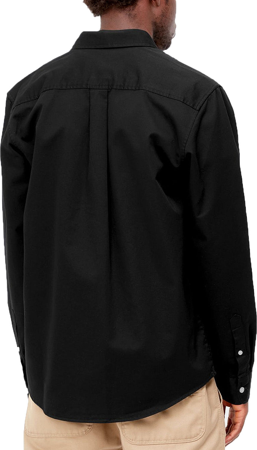  Carhartt Wip Camicia L/s Madison Shirt Black Wax Nero Uomo - 3