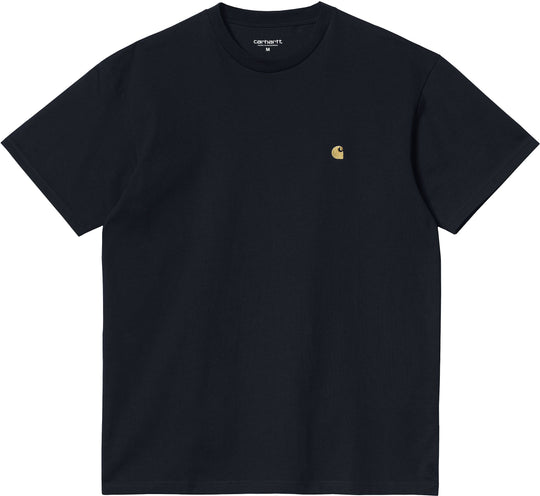  Carhartt Wip T-shirt S/s Chase Tee Dark Navy Uomo Blue