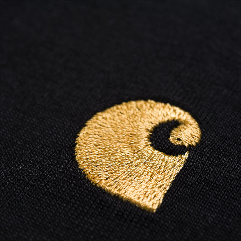  Carhartt Wip T-shirt S/s Chase Tee Black Gold Nero Uomo - 2