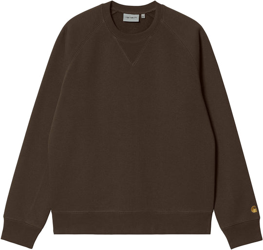  Carhartt Wip Felpa Chase Sweat Dark Umber Uomo Marrone