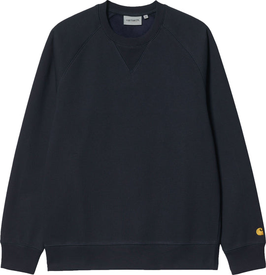  Carhartt Wip Felpa Chase Sweat Dark Navy Uomo Blue