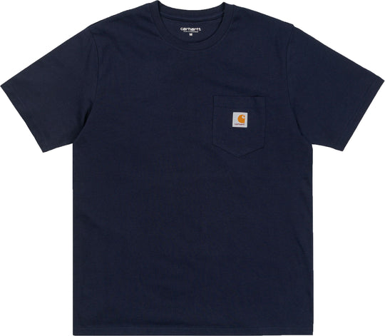 Carhartt Wip T-shirt S/s Pocket Tee Dark Navy Uomo Blue