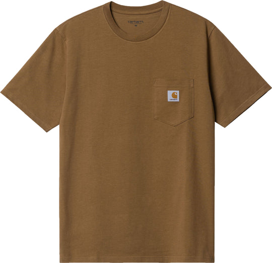  Carhartt Wip T-shirt S/s Pocket Tee Jasper Uomo Marrone