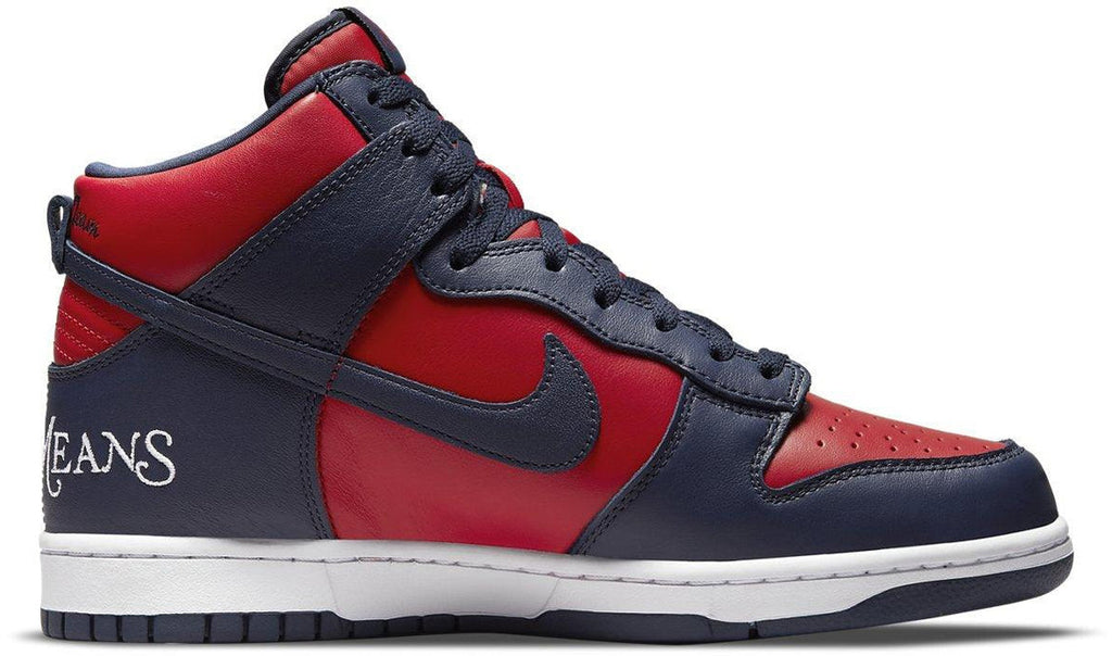  Nike Sb Dunk High Supreme By Any Means Navy Rosso Uomo - 1