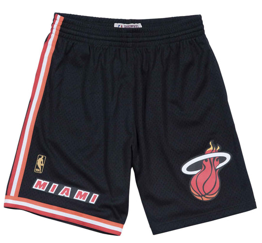 Mitchell & Ness Road Shorts Nba Swingman Miami Heat 96-97 Black Mitchell E Ness Uomo Nero