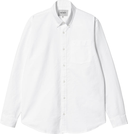  Carhartt Wip Camicia Ls C-logo Shirt White Uomo Bianco