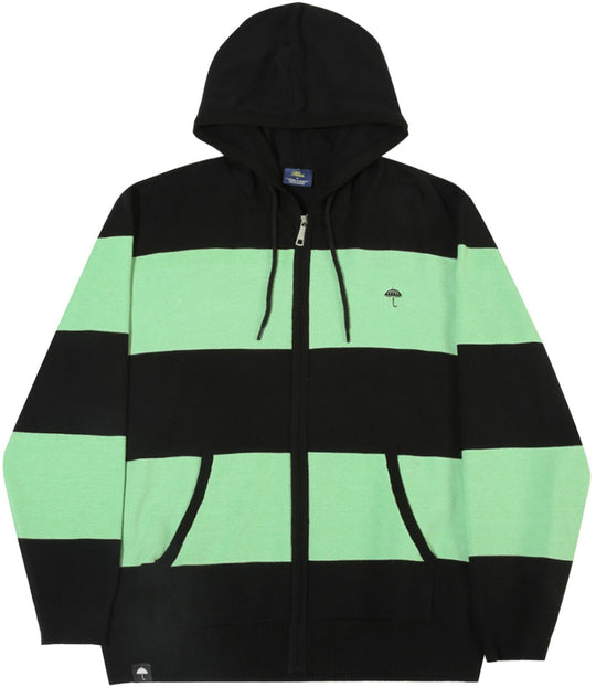  Helas Caps Felpa Big Stripe Knit Hoodie Black Pastel Green Uomo Multicolore
