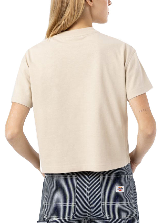  Dickies T-shirt Ss Loretto Tee W Cement Beige Donna - 2