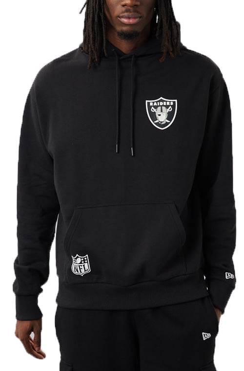  New Era Felpa Half Logo Oversized Hoody Las Vegas Raiders Uomo Nero