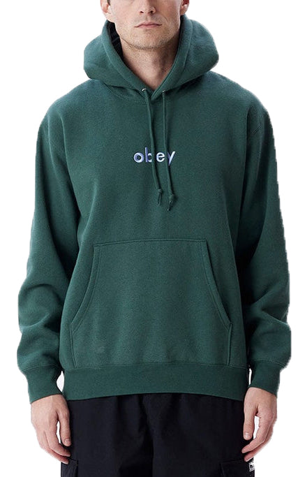 Obey felpa Lowercase Hood Specialty dark cedar