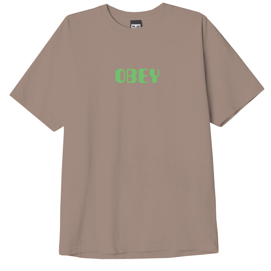  Obey T-shirt Grafx Heavyweight Tee Wild Mushroom Beige Uomo - 2