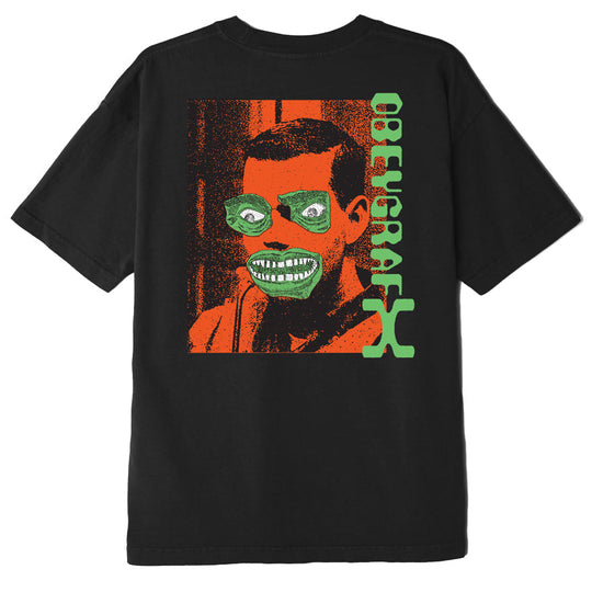  Obey T-shirt Grafx Heavyweight Tee Off Black Uomo Nero