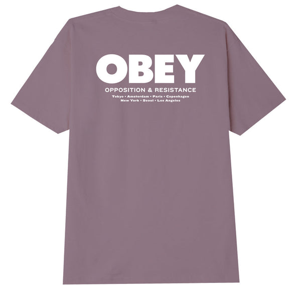 Obey t-shirt Opposition & Resistance Classic Tee lilac chalk