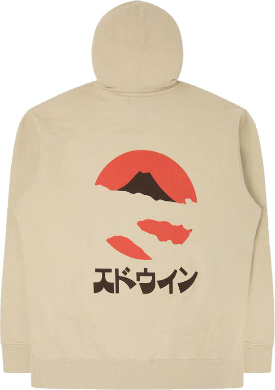  Edwin Felpa Kamifuji Hoodie Sweat Abbey Stone Uomo Beige