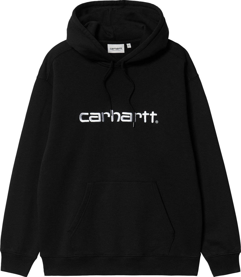  Carhartt Wip Felpa W Hooded Carhartt Sweatshirt Black White Nero Donna - 1