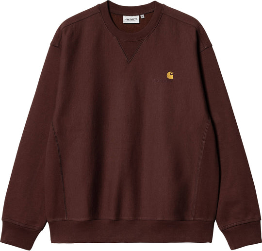  Carhartt Wip Felpa American Script Sweat Ale Uomo Bordeaux