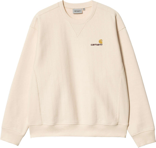  Carhartt Wip Felpa American Script Sweat Calico Uomo Beige